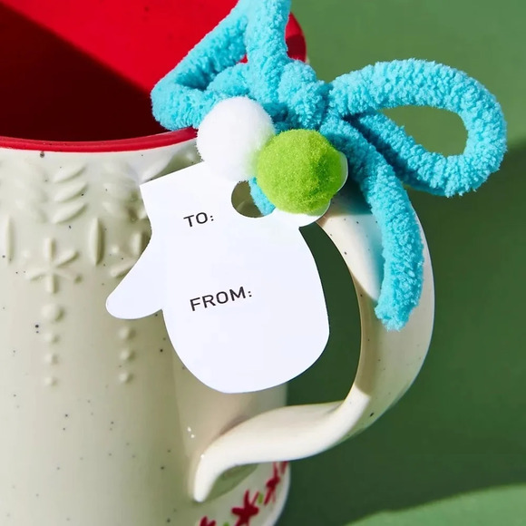 NIB Anthropologie Bundled Up Monogram Holiday Christmas Mug Letter S - Picture 2 of 2